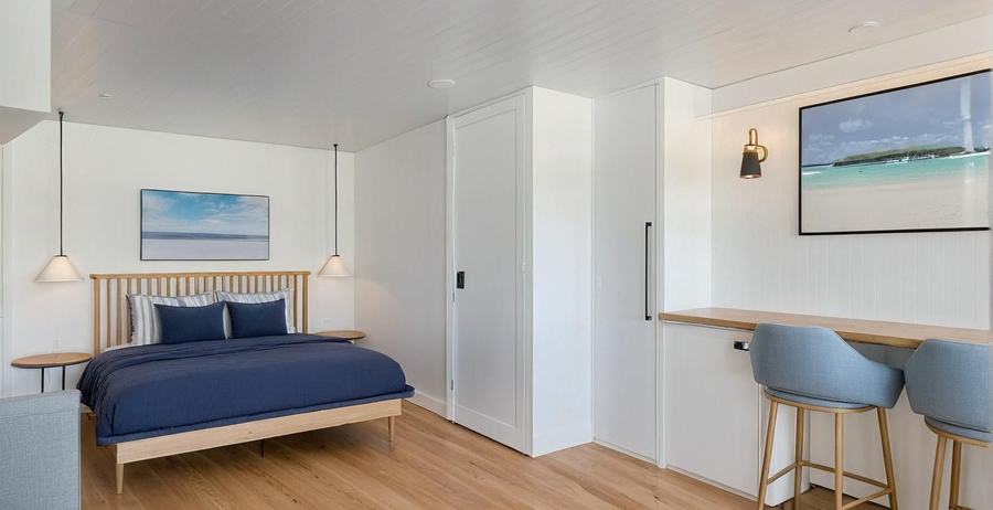 Desk and bed