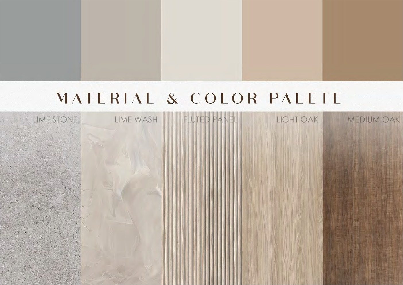 Casa Palacio material and color palette