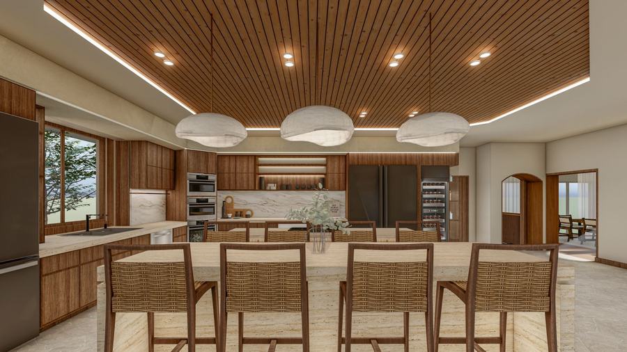 Kitchen toward the great room