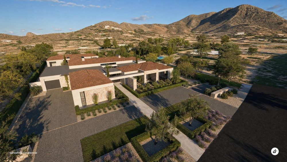 The house against the foothills