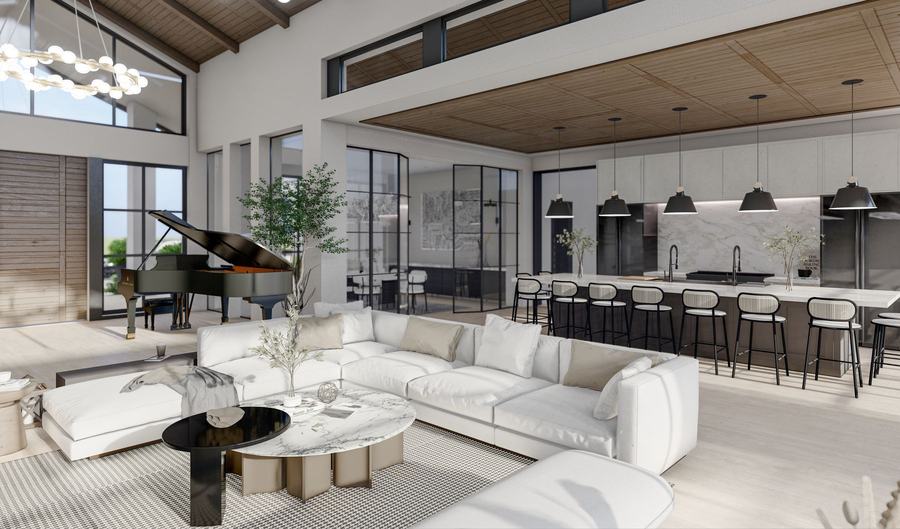 Great room and piano