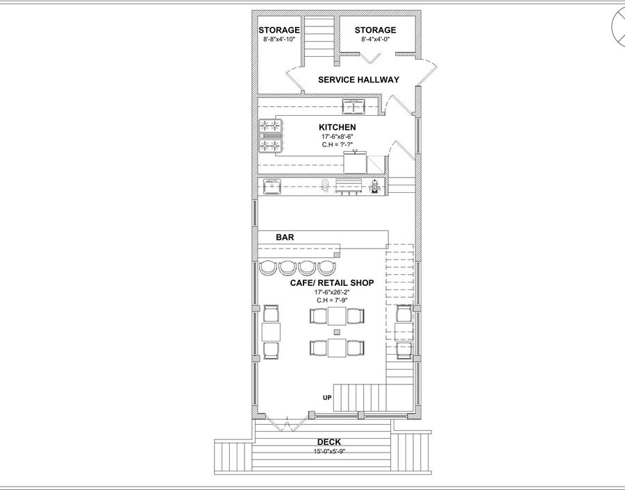 Street level: café, retail, bar, kitchen