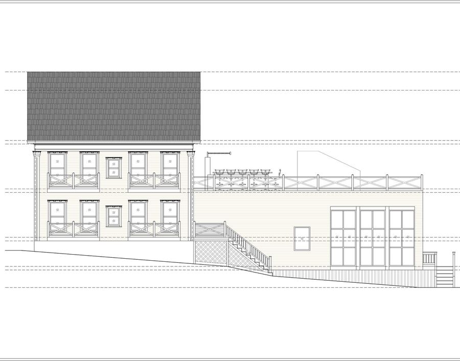 Side elevation, deck