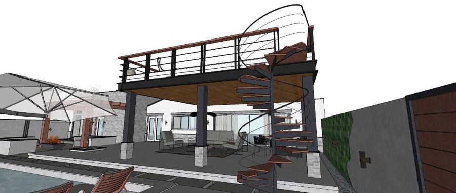 Rooftop deck over the patio