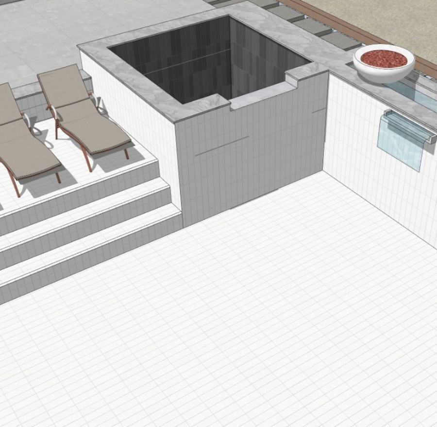 Spa and fire feature