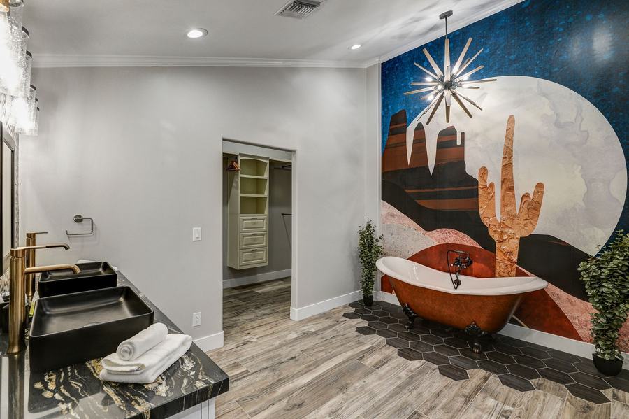 Primary bath mural