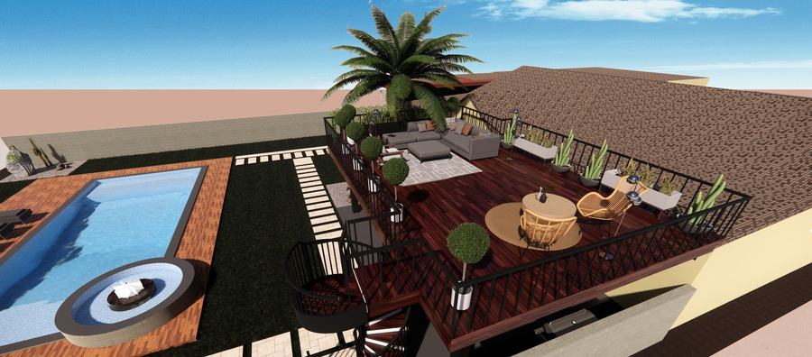 Rooftop deck study