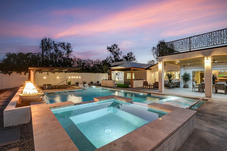 Spa and fire feature